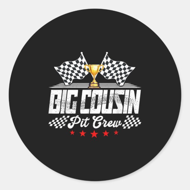 Adesivo Grande Festa de aniversário de Corrida de Carros d (Frente)