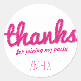 Adesivo Grande Garota De Desenhos Obrigado Festas de anive