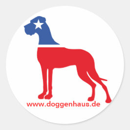 Adesivo Grande identidade de criador de dinamarquês