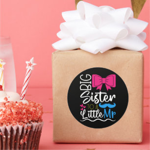 Adesivo Grande Irmã Bonita para um Pequeno Senhor para Nov