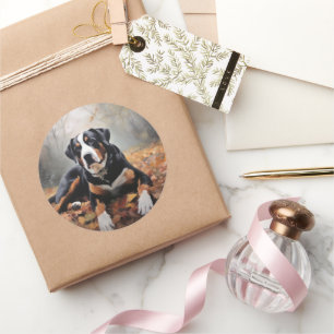 Adesivo Grande Montanha Suíça no outono Folhas caem