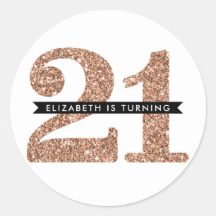 Adesivo GRANDE NÚMERO DE IDADE INVISTIR glama 21 rosa dour