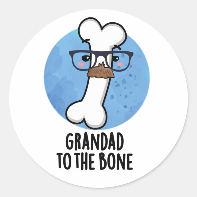 Adesivo Grande Pai Ao Vovô Engraçado De Osso (Frente)