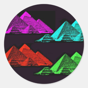 Adesivo Grande pirâmide da colagem de Giza