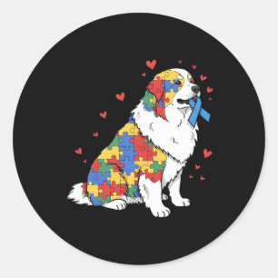 Adesivo Grande Pirenéus Puzzle Conscientização do Autismo 