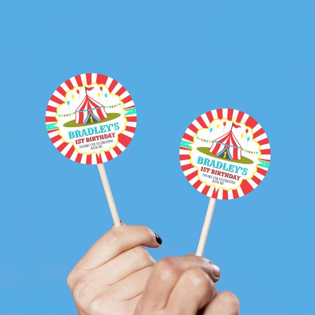 Adesivo Grande primeiro aniversario de Carnaval de Circo S (Criador carregado)