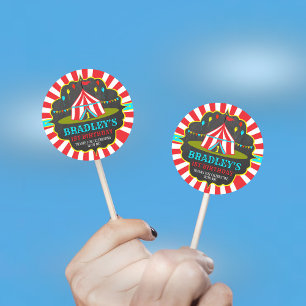 Adesivo Grande primeiro aniversario de Carnaval de Circo S