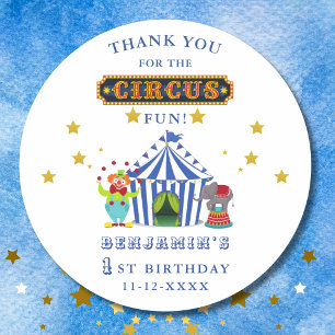 Adesivo Grande primeiro aniversario de Circo Superior Obri