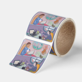 Adesivo Grande Quadrado – Desenho de Arte Inspirad