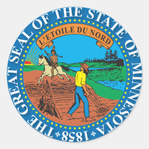 Adesivo Grande selo do estado de Minnesota