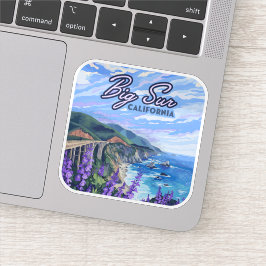 Adesivo Grande Sur California Coastline Retro Costa Oeste