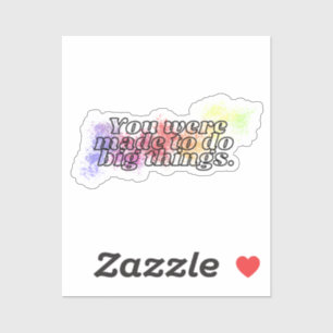 Adesivo Grandes coisas Rainbow Splatter Positive Quote Vin