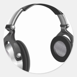 Adesivo Grandes fones de ouvido do DJ