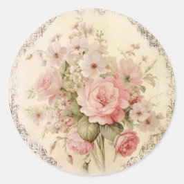 Adesivo Grandeza Desvanecida, Shabby Chic Rosa
