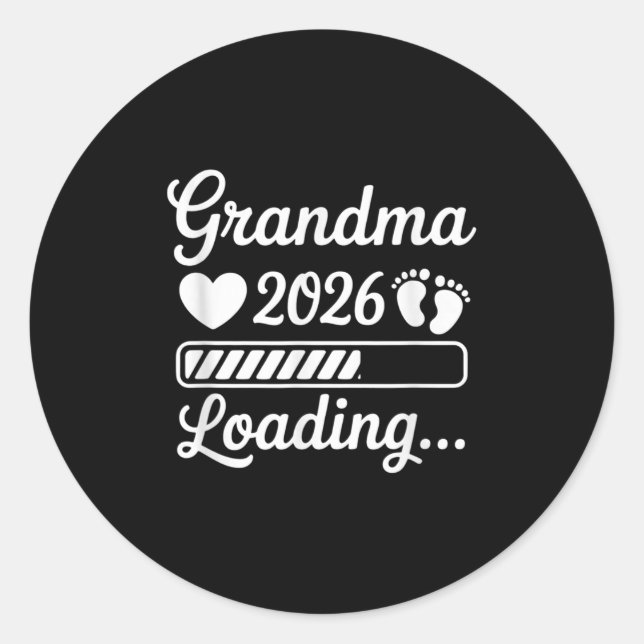 Adesivo Grandma 2026 Loading Pregnancy Announcement New Gr (Frente)