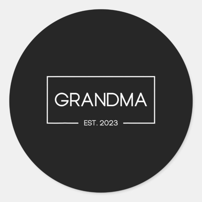 Adesivo Grandma Est 2023 New Grandmother First Time  (Frente)