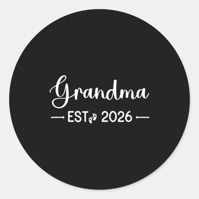Adesivo Grandma Est 2026 New Matching Mother To Be 2026  (Frente)