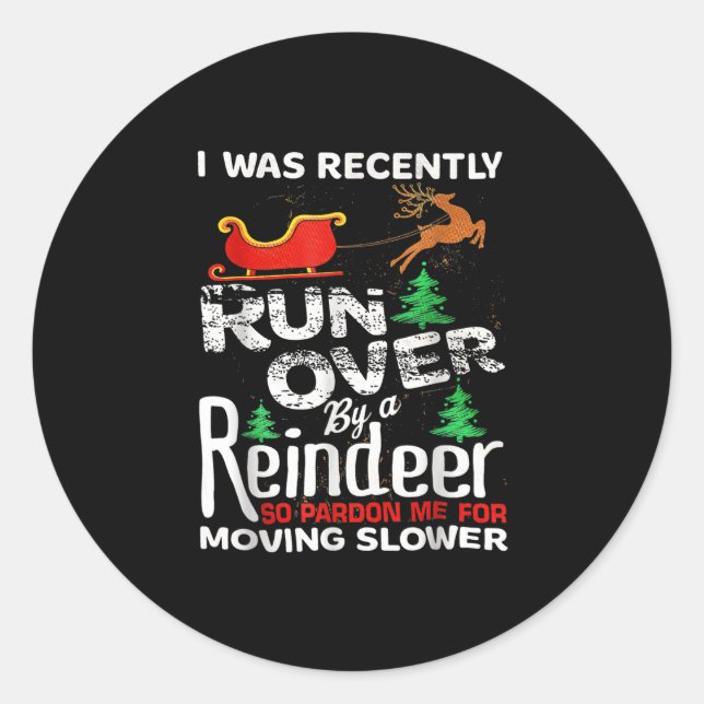 Adesivo Grandma Got Run Over By A Reindeer Christmas So Pa (Frente)