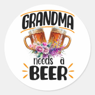Adesivo Grandma Needs a Beer
