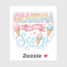 Adesivo Grandma Of The Scoop Ice Cream Gender Reveal