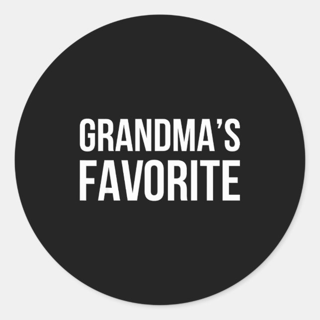Adesivo Grandma's Favorite Family Baby Granhild Quote  (Frente)