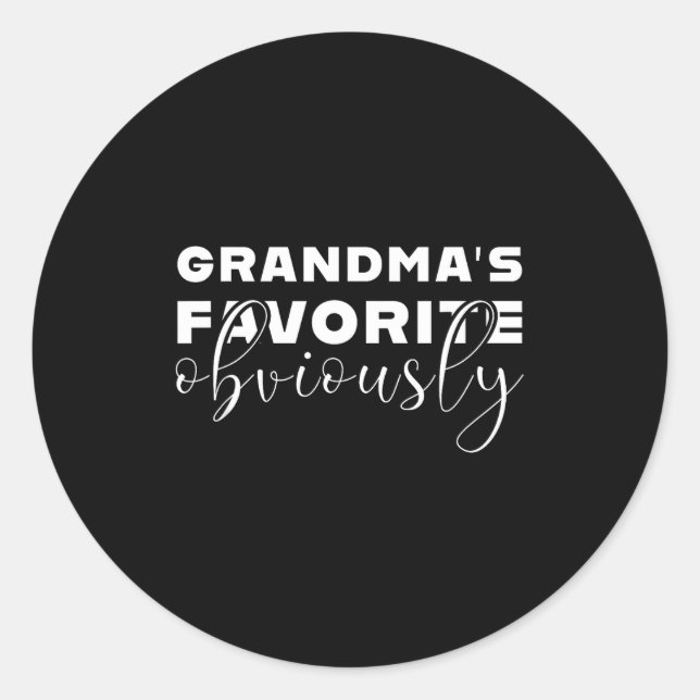 Adesivo Grandma's Favorite T, Grandson Or Granddaughter  (Frente)