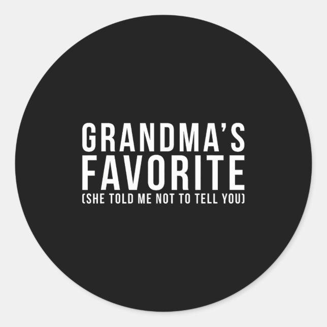 Adesivo Grandma's Favorite T, Grandson Or Granddaughter  (Frente)