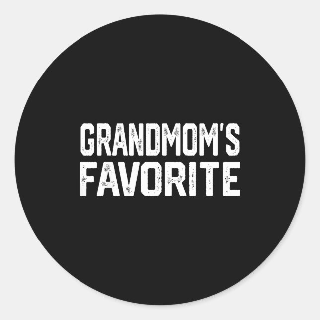 Adesivo Grandmom’s Favorite Funny Grandparent Granhild Vin (Frente)