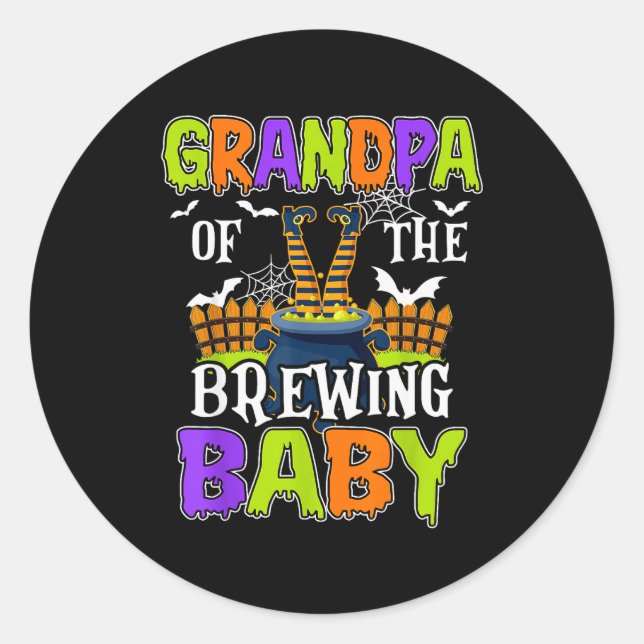 Adesivo Grandpa Of The Brewing Baby Halloween Witch Baby F (Frente)