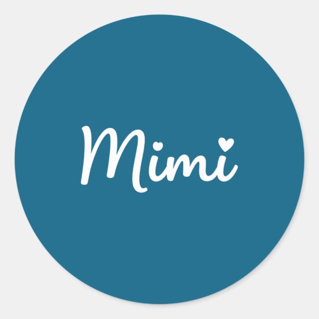 Adesivo Grandparent Mimi - Mimi Script Heart Design Grandm (Frente)