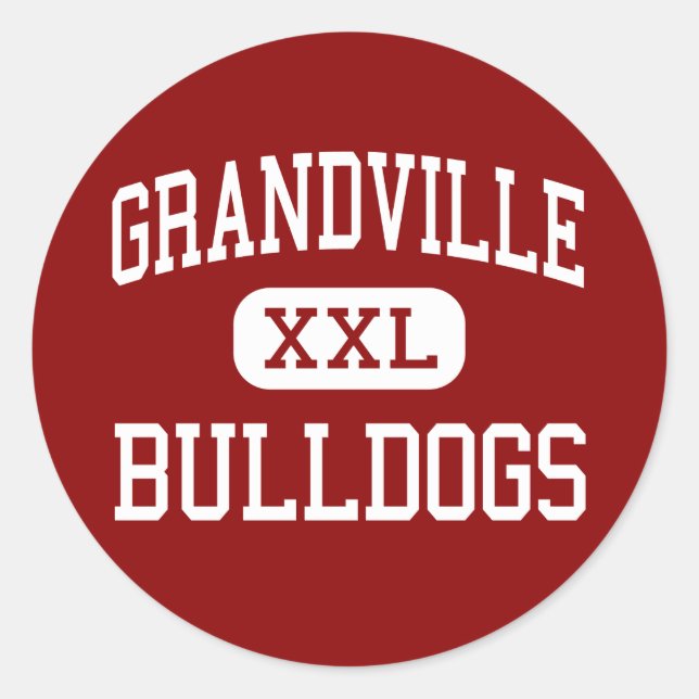 Adesivo Grandville - Bulldog - High - Grandville Michigan (Frente)