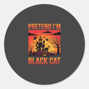 Adesivo Grap Halloween Fingir Que Sou Gato Preto Casa Asso