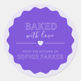 Adesivo Grape Purple Baked With Love Scallop Sticker
