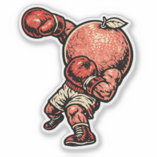 Adesivo Grapefruit Knockout Puncher — Boxer Retro Vintage 