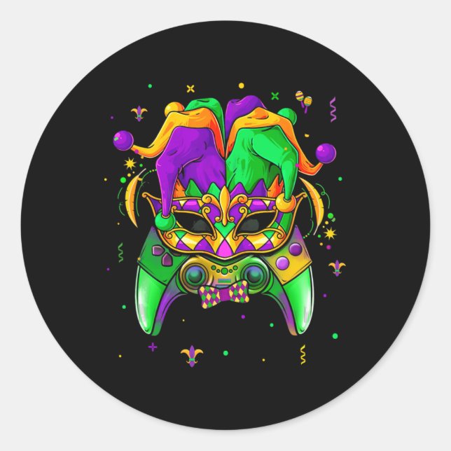 Adesivo Gras Video Game Controller Jester Hat Boy Cos (Frente)