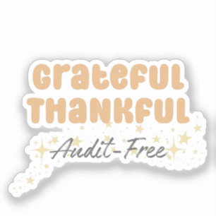 Adesivo Grateful Audit Free - Contador Engraçado