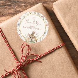 Adesivo Grateful Beige Wildflower Obrigado Bunny