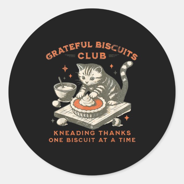 Adesivo Grateful Biscuits Club Kneading Thanks One Biscuit (Frente)