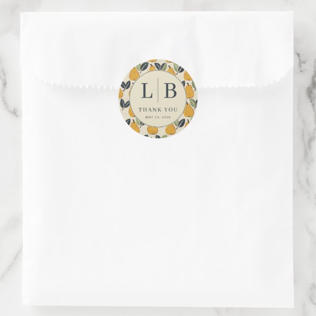 Adesivo Grateful Yellow Pear Illustration (Bolsa)