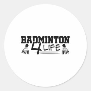 Adesivo Grático Badminton 4 Life Jogador de Badminton Pete