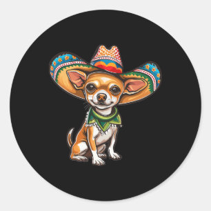 Adesivo Grático engraçado de Chihuahua do Cinco De Mayo