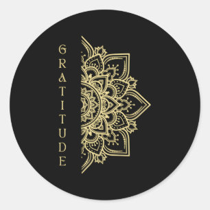 Adesivo Gratidão Dala Typografia Zen Namaste Yoga Meditat
