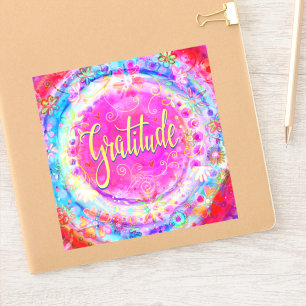 Adesivo "Gratidão", UMA PALAVRA Inspirivência