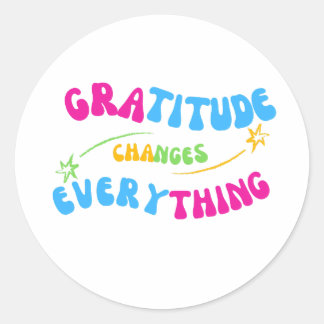 Adesivo Gratitude changes everything positive message