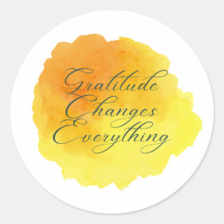 Adesivo Gratitude changes everything positive message