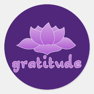 Adesivo Gratitude com Lotus violeta