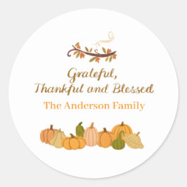 Adesivo grato, grato e abençoado