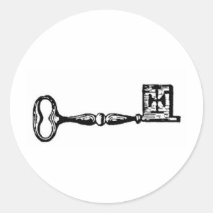 Adesivo Gravação de chave de esqueleto antiga