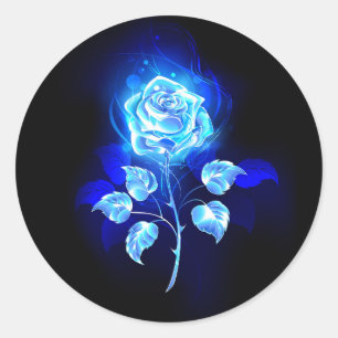 Adesivo Gravação de Rosa Azul