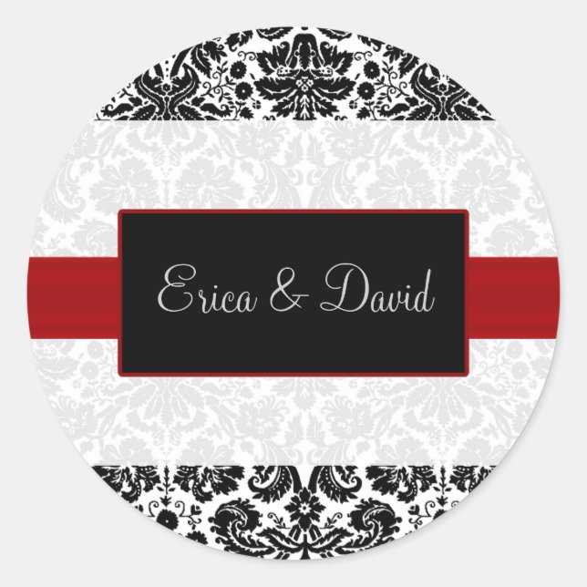 Adesivo gravador vermelho de casamento (Frente)